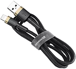 Кабель Baseus Cafule USB-A - Lightning 10w 3м cable Gold/Black (CALKLF-RV1) - фото Кабель Baseus Cafule USB-A - Lightning 10w 3м cable Gold/Black (CALKLF-RV1)