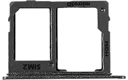 Держатель (лоток) Сим карты Samsung Galaxy A6 A600 / Galaxy A6 Plus A605 и карты памяти Single SIM (SIM2) Black