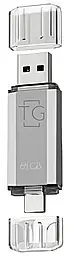 Флешка T&G 009 64GB USB 3.0/Type C Silver - фото Флешка T&G 009 64GB USB 3.0/Type C Silver
