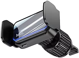 Держатель магнитный Hoco CA201 Smart Electric Car Holder Black - фото Держатель магнитный Hoco CA201 Smart Electric Car Holder Black