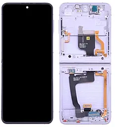Дисплей Samsung Galaxy Z Flip4 F721 (внутрішній) з тачскріном і рамкою, сервісний оригінал, Bora Purple - фото Дисплей Samsung Galaxy Z Flip4 F721 (внутрішній) з тачскріном і рамкою, сервісний оригінал, Bora Purple