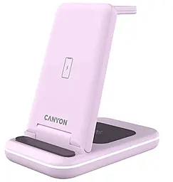 Беспроводная док-станция Canyon WS-304 Foldable 3-in-1 15w wireless charger Iced Pink (CNS-WCS304IP) - фото Беспроводная док-станция Canyon WS-304 Foldable 3-in-1 15w wireless charger Iced Pink (CNS-WCS304IP)