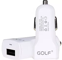 Автомобільний зарядний пристрій GOLF 1A USB car charger Black (GF-C02)