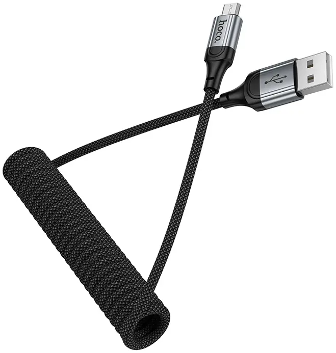Кабель Hoco X121 USB-A - micro USB 12w 2.4a 1м cable Black - фото 5