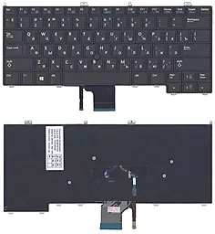 Клавіатура для ноутбуку Dell Latitude E7440 E7420 с указателем Point Stick з підсвіткою Light 002689 чорна