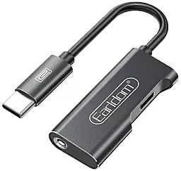 Аудио-переходник Earldom ET-OT29 M-F USB Type-C -> Type-C + 3.5mm Black - фото Аудио-переходник Earldom ET-OT29 M-F USB Type-C -> Type-C + 3.5mm Black