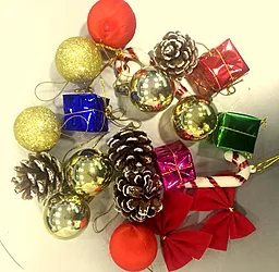 Гирлянда Merry Christmas Набор игрушек для елки "Цилиндр"