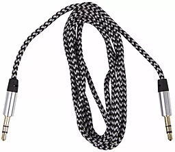Аудио кабель Ultra AUX mini Jack 3.5mm M/M Cable 1 м black/white (UC74-0100) - миниатюра 3