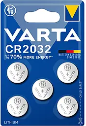 Батарейки Varta CR2032 Lithium 5 шт. - фото Батарейки Varta CR2032 Lithium 5 шт.