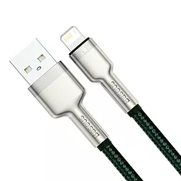 Кабель USB Baseus Cafule Series Metal 2.4A 2M Lightning Cable  Green (CALJK-B06) - миниатюра 2