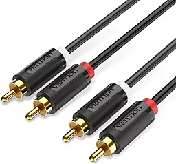 Аудіо кабель Vention 2хRCA M/M 1 м cable black (VAB-R06-B100) - фото Аудіо кабель Vention 2хRCA M/M 1 м cable black (VAB-R06-B100)