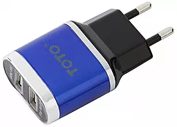 Сетевое зарядное устройство TOTO TZV-41 Led Travel charger Blue