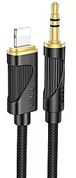 Аудио кабель Hoco UPA30 Aux mini Jack 3.5 mm - Lightning M/M cable 1 м black - фото Аудио кабель Hoco UPA30 Aux mini Jack 3.5 mm - Lightning M/M cable 1 м black