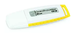 Флешка Kingston DTI 3 Generation 8GB (DTIG3/8GB) White/yellow - фото Флешка Kingston DTI 3 Generation 8GB (DTIG3/8GB) White/yellow
