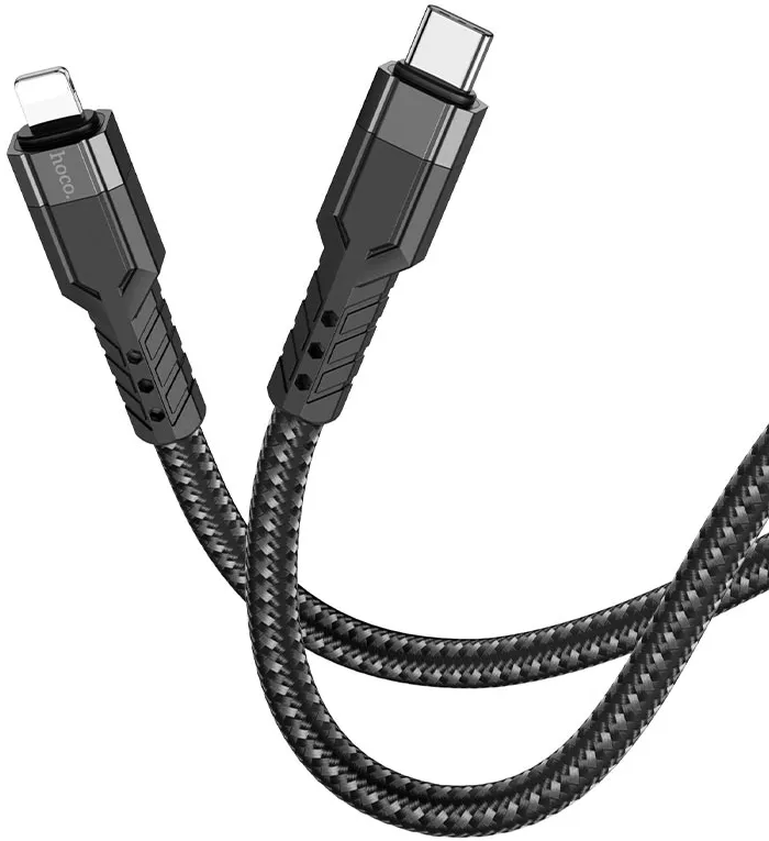Кабель Hoco U110 USB Type-C - Lightning 20w 3a 1.2м PD сable Black - фото 2