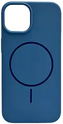 Чехол Silicone Case Full Fine Ring MagSafe для Apple iPhone 15 Azure - фото Чехол Silicone Case Full Fine Ring MagSafe для Apple iPhone 15 Azure