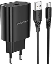 Сетевое зарядное устройство Borofone BN1 Innovative + USB Type-C cable black