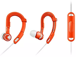 Навушники Philips ActionFit SHQ3305OR/00 Mic Orange/White