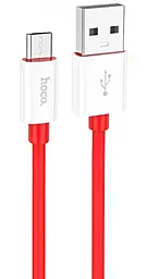 Кабель USB Hoco X87 Magic Silicone 2.4A micro USB Cable Red