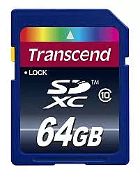 Карта пам'яті Transcend SDXC 64GB Class 10 (TS64GSDXC10) - фото Карта пам'яті Transcend SDXC 64GB Class 10 (TS64GSDXC10)