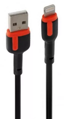 Кабель MOXOM MX-CB52 USB-A - Lightning 12w 2.4a 1м cable Black - фото 1