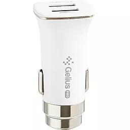 Автомобильное зарядное устройство Gelius GP-CC01 Pro Apollo 15.5w 2xUSB-A ports charger + Lightning cable white - фото Автомобильное зарядное устройство Gelius GP-CC01 Pro Apollo 15.5w 2xUSB-A ports charger + Lightning cable white