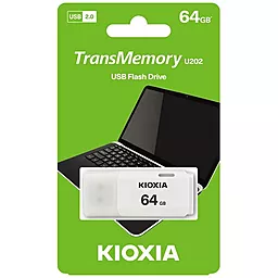 Флешка Kioxia TransMemory U202 64GB USB 2.0 (LU202W064GG4) White - миниатюра 2