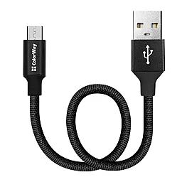 USB Кабель ColorWay 2.4A micro USB Cable Black (CW-CBUM048-BK) - мініатюра 3