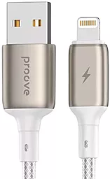 Кабель Proove Dense Metal USB-A - Lightning 12w 2.4a 1м cable White - фото Кабель Proove Dense Metal USB-A - Lightning 12w 2.4a 1м cable White