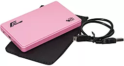 Кишеня для HDD Frime SATA 2.5" USB 2.0 Plastic Pink (FHE12.25U20) - мініатюра 2