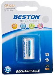 Акумулятор Beston CR123A 600mAh Lithium 3.0 V