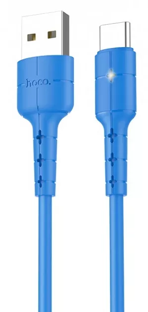 Кабель Hoco X30 Star Charging USB-A - Type-C 10w 1.2м cable Blue - фото 1
