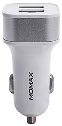 Автомобильное зарядное устройство Momax 2.4a 2xUSB-A ports car charger grey (UC7D) - фото Автомобильное зарядное устройство Momax 2.4a 2xUSB-A ports car charger grey (UC7D)