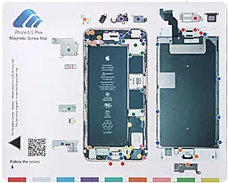 Магнитный мат MECHANIC для раскладки винтов при разборке iPhone 6S Plus