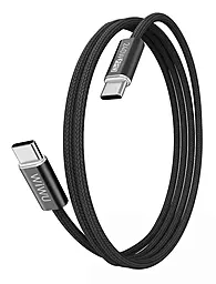 Кабель WIWU Wi-C101 USB Type-C - Type-C 240w 5a 1.5м PD cable Black - фото Кабель WIWU Wi-C101 USB Type-C - Type-C 240w 5a 1.5м PD cable Black