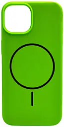 Чехол Silicone Case Full Fine Ring MagSafe для Apple iPhone 13 Shiny Green - фото Чехол Silicone Case Full Fine Ring MagSafe для Apple iPhone 13 Shiny Green