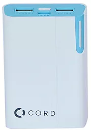 Повербанк Cord Standart Y8400 White-blue - фото Повербанк Cord Standart Y8400 White-blue