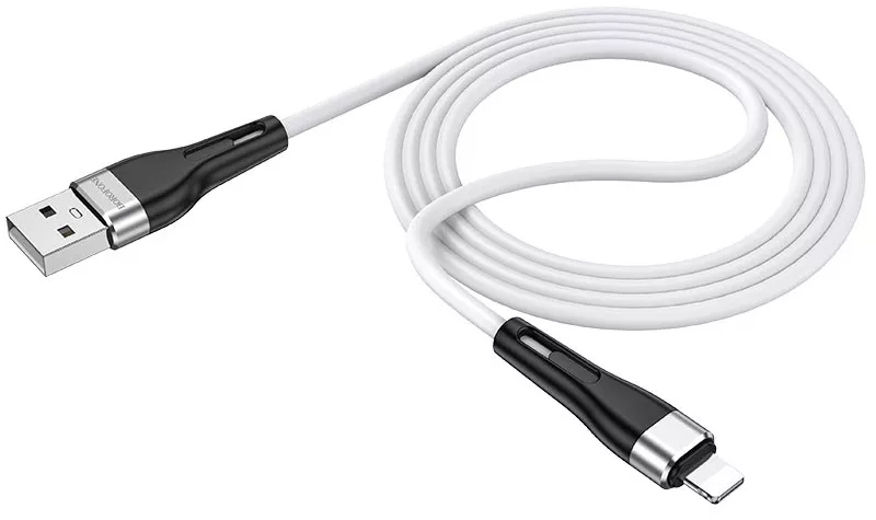 Кабель Borofone BX46 USB-A - Lightning 12w 2.4a 1м cable White - фото 3