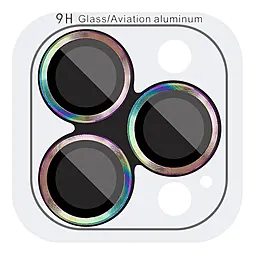 Захисне скло Epik Metal Classic на камеру для Apple iPhone 14 Pro, iPhone 14 Pro Max Rainbow - фото Захисне скло Epik Metal Classic на камеру для Apple iPhone 14 Pro, iPhone 14 Pro Max Rainbow