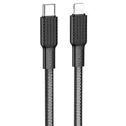 Кабель Hoco X69 Jaeger USB Type-C - Lightning 20w 3a 1м PD сable Black/White - фото Кабель Hoco X69 Jaeger USB Type-C - Lightning 20w 3a 1м PD сable Black/White