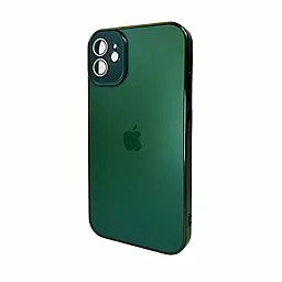 Чохол AG Glass Sapphire Frame MagSafe Logo for Apple iPhone 12  Cangling Green
