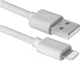 USB Кабель Defender ACH01-10BH 12W 3M Lightning Cable White (87466)