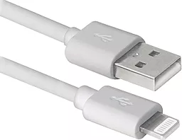 Кабель Defender ACH01-10BH USB-A - Lightning 12w 2.4a 3м cable White (87466) - фото Кабель Defender ACH01-10BH USB-A - Lightning 12w 2.4a 3м cable White (87466)
