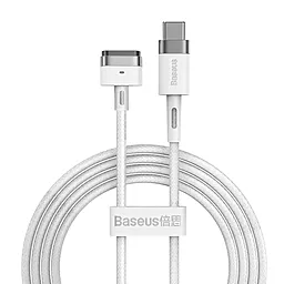 USB Кабель Baseus Zinc Magnetic Series 2M 60W USB Type-C to MagSafe 2 Cable  White (CATXC-V02)
