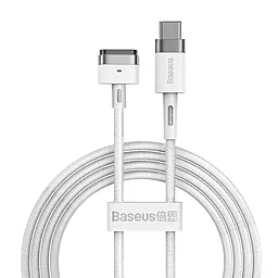 USB Кабель Baseus Zinc Magnetic Series 2M 60W USB Type-C to MagSafe 2 Cable White (CATXC-V02) - фото USB Кабель Baseus Zinc Magnetic Series 2M 60W USB Type-C to MagSafe 2 Cable White (CATXC-V02)
