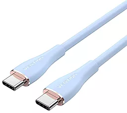 Кабель Vention silicone USB Type-C - Type-C 100w 5a 1.5м PD cable light Blue (TAWSG) - фото Кабель Vention silicone USB Type-C - Type-C 100w 5a 1.5м PD cable light Blue (TAWSG)