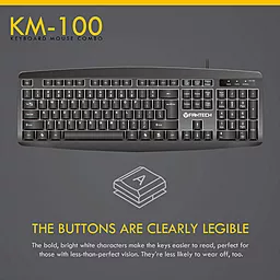 Комплект (клавиатура+мышка) Fantech KM100 - миниатюра 5