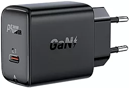 Мережевий зарядний пристрій AceFast A21 30w GAN PD USB-C fast charger black