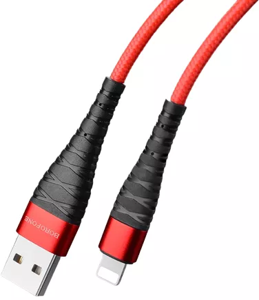 Кабель Borofone BX32 Munificent USB-A - Lightning 12w 2.4a 1м cable Red - фото 3