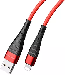 Кабель Borofone BX32 Munificent USB-A - Lightning 12w 2.4a 1м cable Red - миниатюра 3 Кабель Borofone BX32 Munificent USB-A - Lightning 12w 2.4a 1м cable Red - миниатюра 3